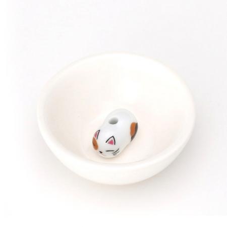 Kousaido Animal Mini Incense Holder with Plate Cat (PUT-07)