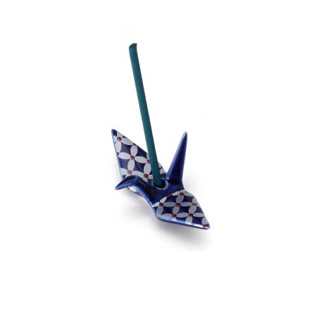Kousaido Origami Crane Incense Holder Navy Blue (TAK-09)