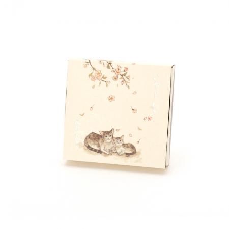Kousaido Iyashi Neko (Gentle Cat Moments) Scent of Cherry Blossoms 15 cones with Incense Plate (NEC-05)