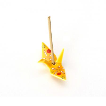 Kousaido Origami Crane Incense Holder Nanohana Yellow (TAK-10)