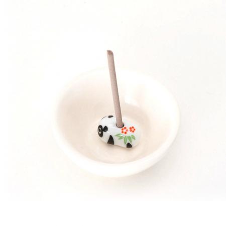 Kousaido Animal Mini Incense Holder with Plate Panda (PUT-08)
