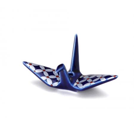 Kousaido Origami Crane Incense Holder Navy Blue (TAK-09)