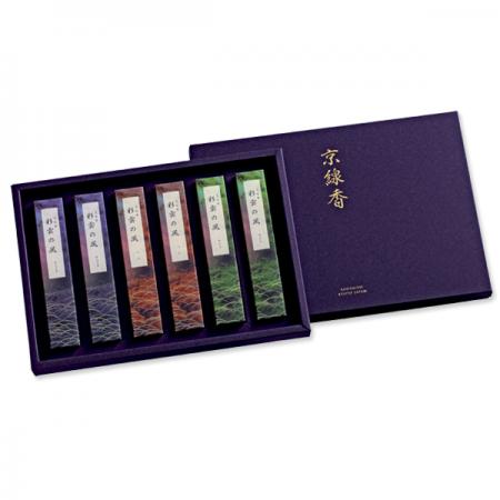 Kousaido Kyoto Incense Saiun no Kaze (Colorful Cloud Breeze) Assortment 3 types 2 boxes each (KYM-02)