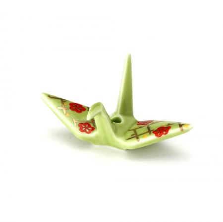 Kousaido Origami Crane Incense Holder Wakame Green (TAK-08)