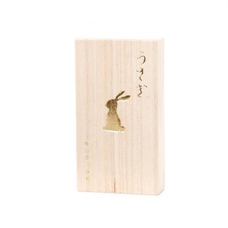 Kousaido Usagi (Rabbit) Incense Set 3 types 8 sticks each with Incense Holder in Paulownia Wood Box (USG-23)