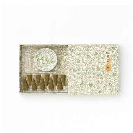 Kousaido Momijiko Aoyagi 10 cones with Incense Plate (MOC-08)