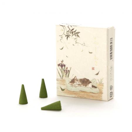 Kousaido Iyashi Neko (Gentle Cat Moments) Scent of Early Summer 15 cones (NEC-02)