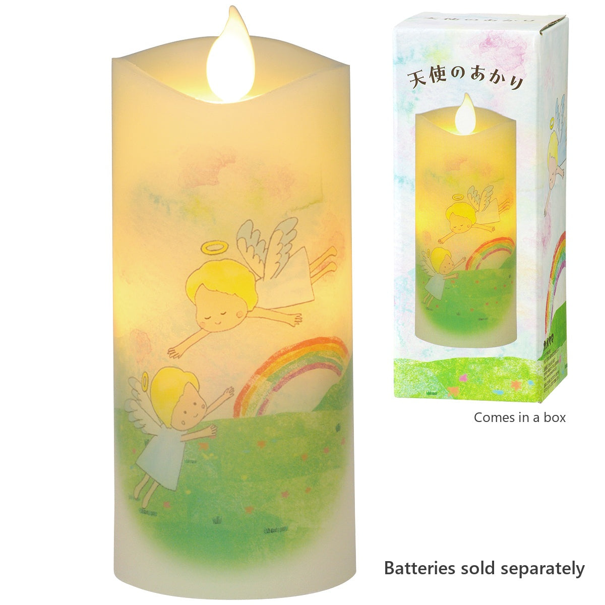 Kameyama Tenshi no Akari LED Candle Angels & Rainbow (Nijisora) (76890000)