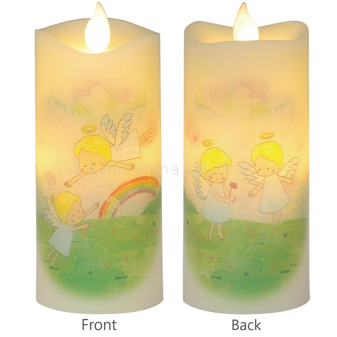 Kameyama Tenshi no Akari LED Candle Angels & Rainbow (Nijisora) (76890000)