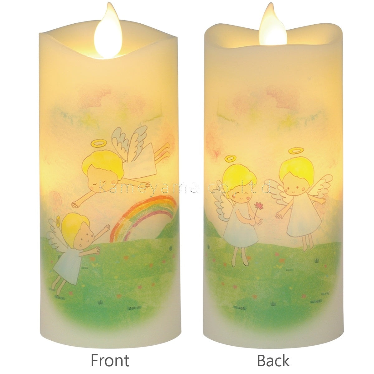 Kameyama Tenshi no Akari LED Candle Angels & Rainbow (Nijisora) (76890000)