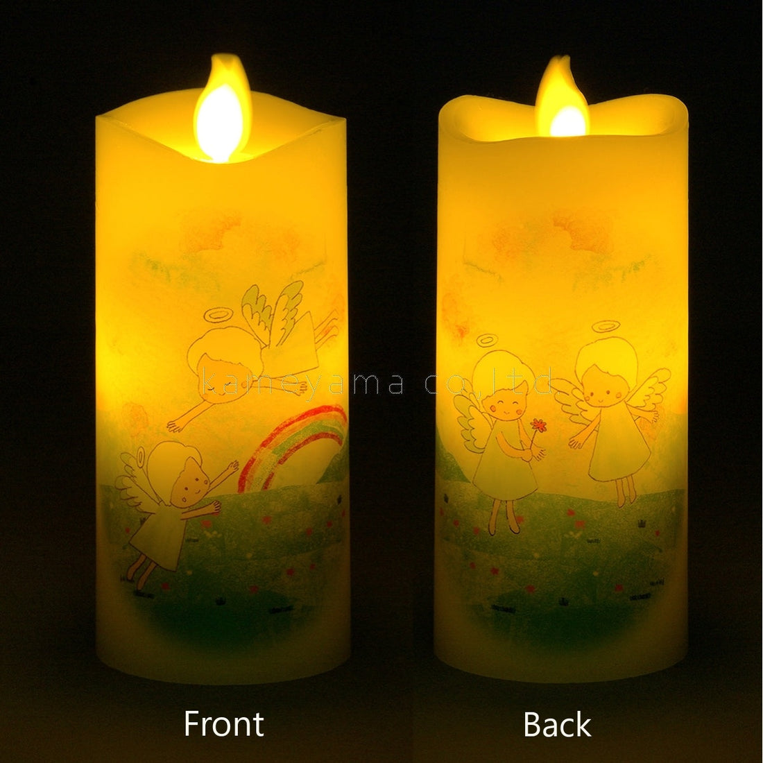 Kameyama Tenshi no Akari LED Candle Angels & Rainbow (Nijisora) (76890000)