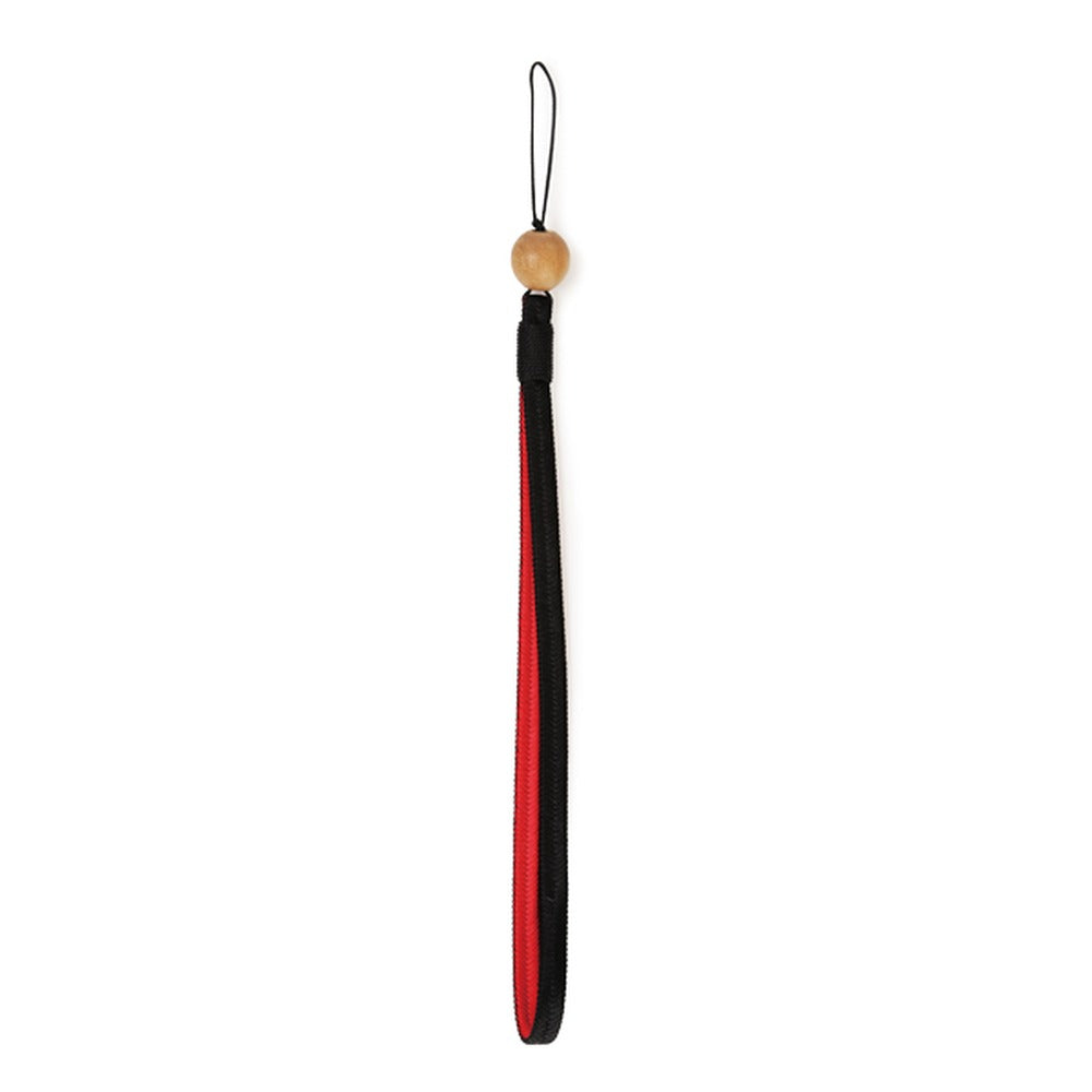 Yamadamatsu Sandalwood Bead Hand Strap Black and Red (23037)