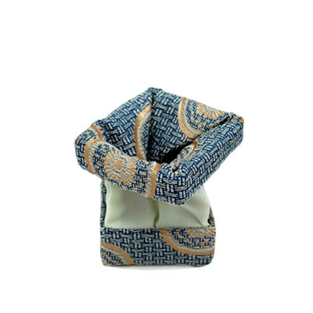 Yamadamatsu Cloth Kogo Incense Container Square No.1 Itoya Rinpo Te (Navy) (24128-1)