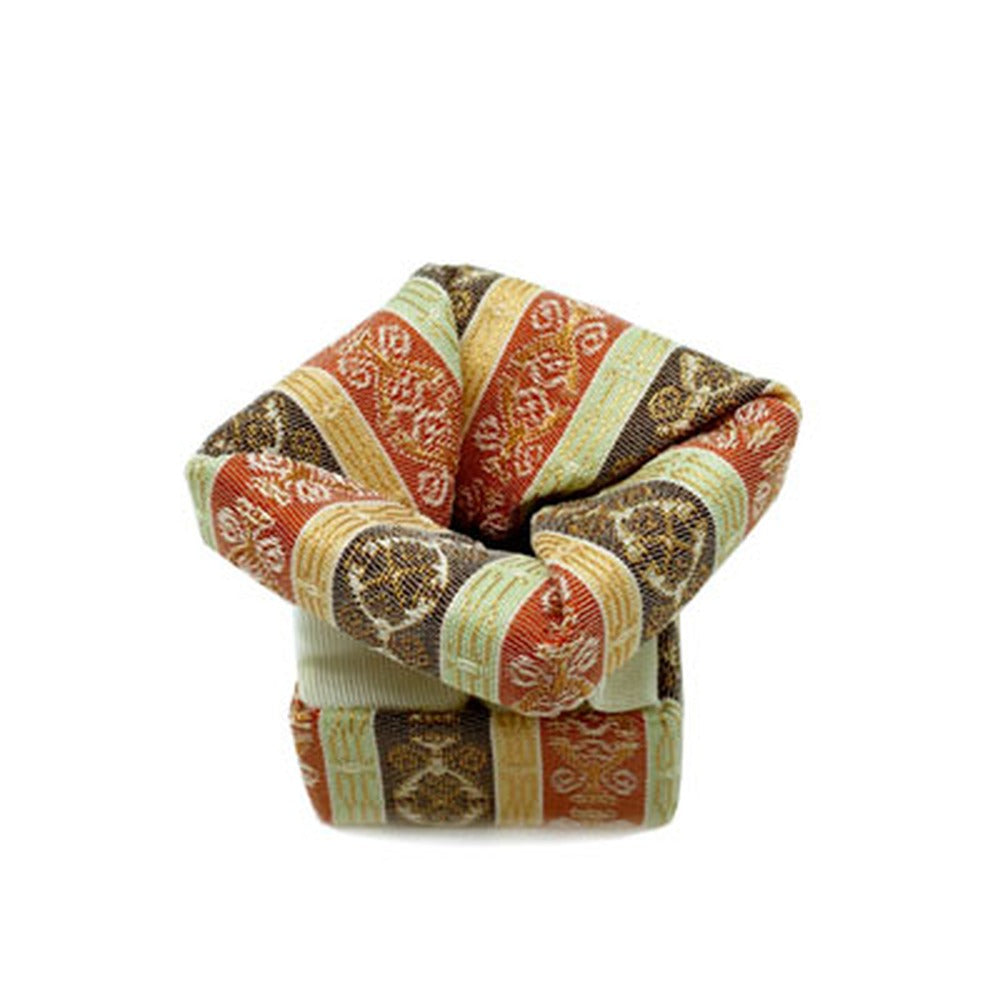 Yamadamatsu Cloth Kogo Incense Container Square No.8 Sakazuki Gara Shima (24128-8)