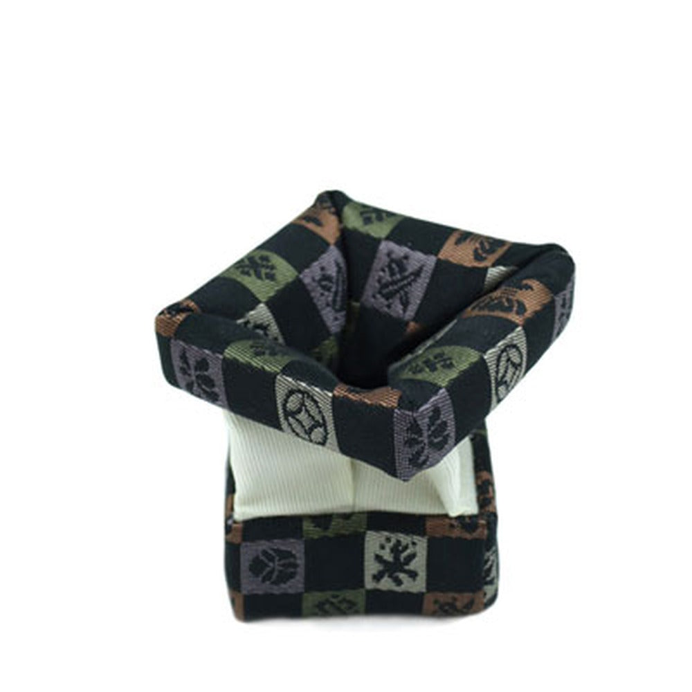 Yamadamatsu Cloth Kogo Incense Container Square No.6 Koshi Takara (Black) (24128-6)