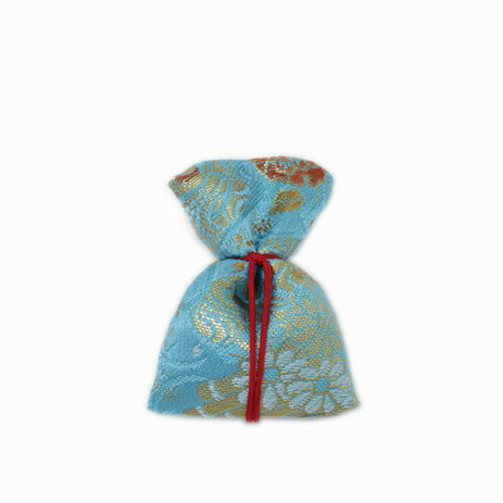 Yamadamatsu Kinran Brocade Drawstring Sachet Cool Colors (81103-1)