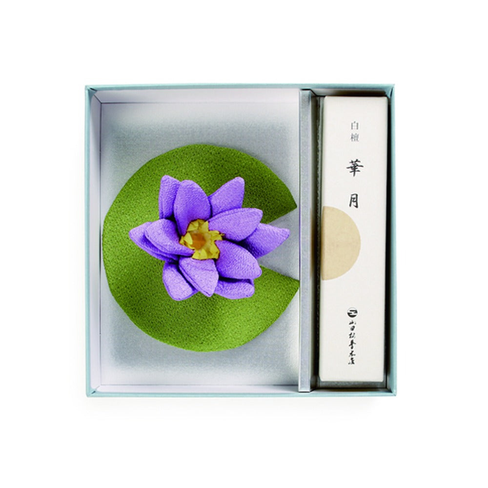 Yamadamatsu Kyo no Kaori Suiren Purple Set Incense Sticks & Water Lily Sachet (73354)