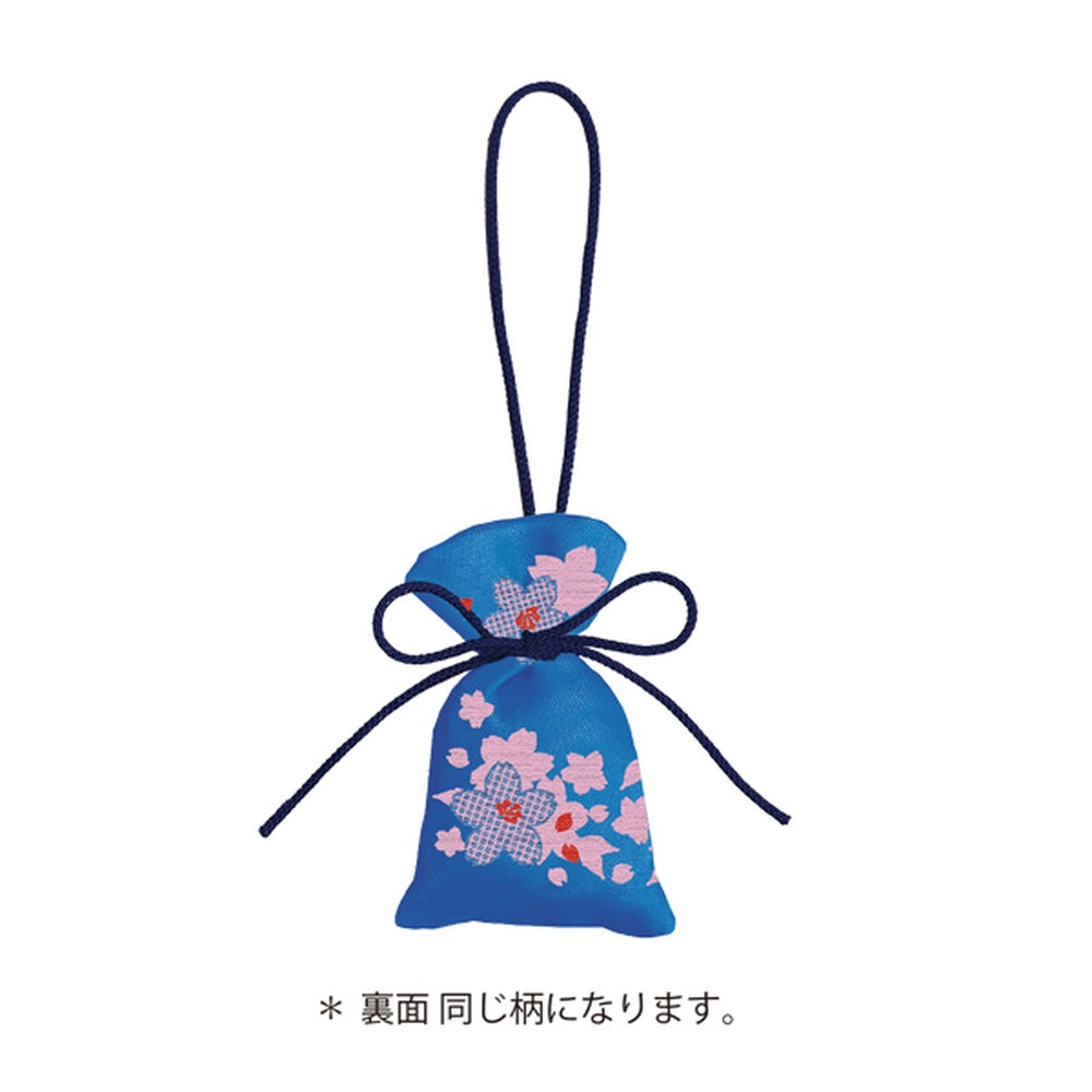 Yamadamatsu Nioibukuro Sakura Kinchaku Blue Sachet OP Bag (80074)