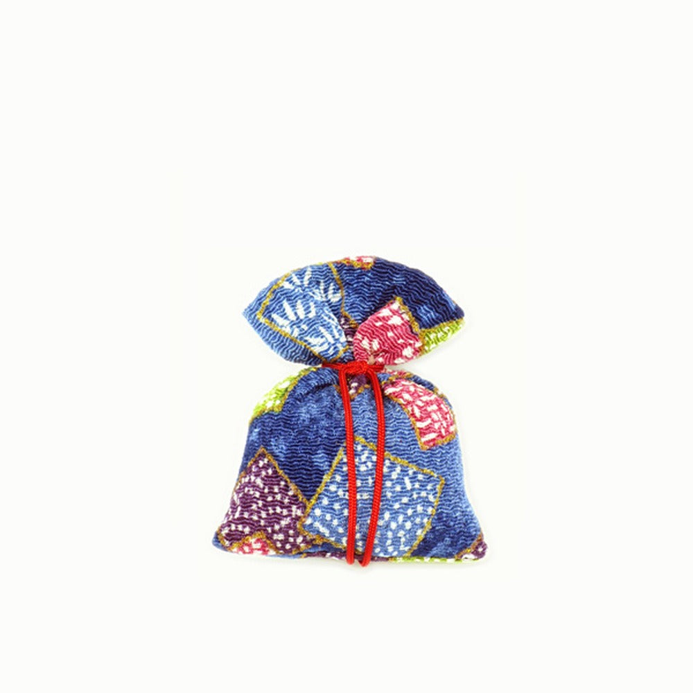 Yamadamatsu Nioibukuro Kinchaku Yuzen Medium Cool Colors Sachet (81212-1)