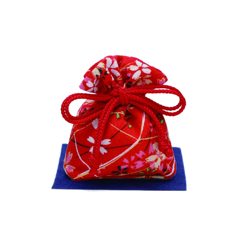 Yamadamatsu Goshobukuro Small Chirimen Yuzen Red Sachet (81308)