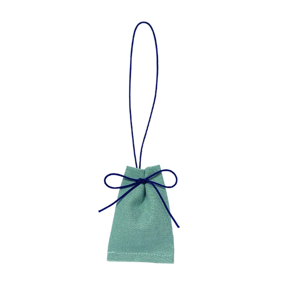 Yamadamatsu Kayari-koh Yusuzumi Linen Drawstring Pouch Blue (81401)
