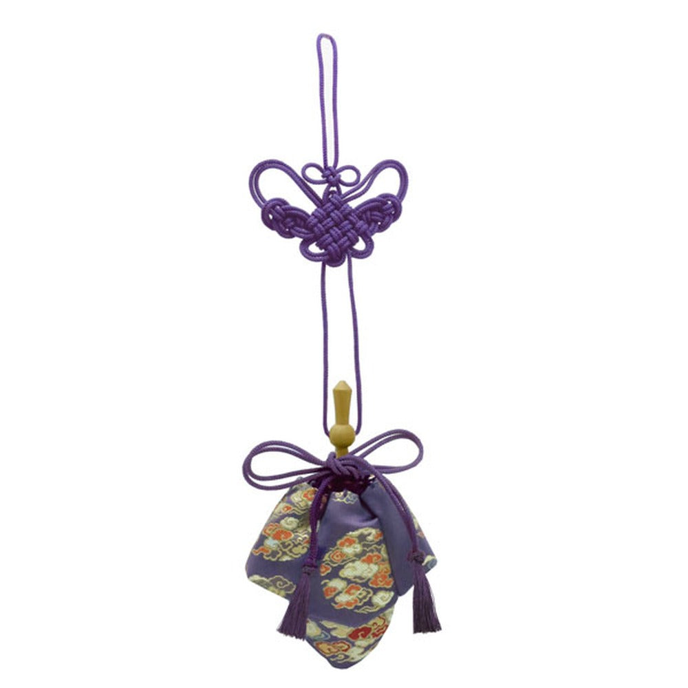 Yamadamatsu Kariroku Gokuhin Purple Cord Cloud Roundel Sachet (81503-10)