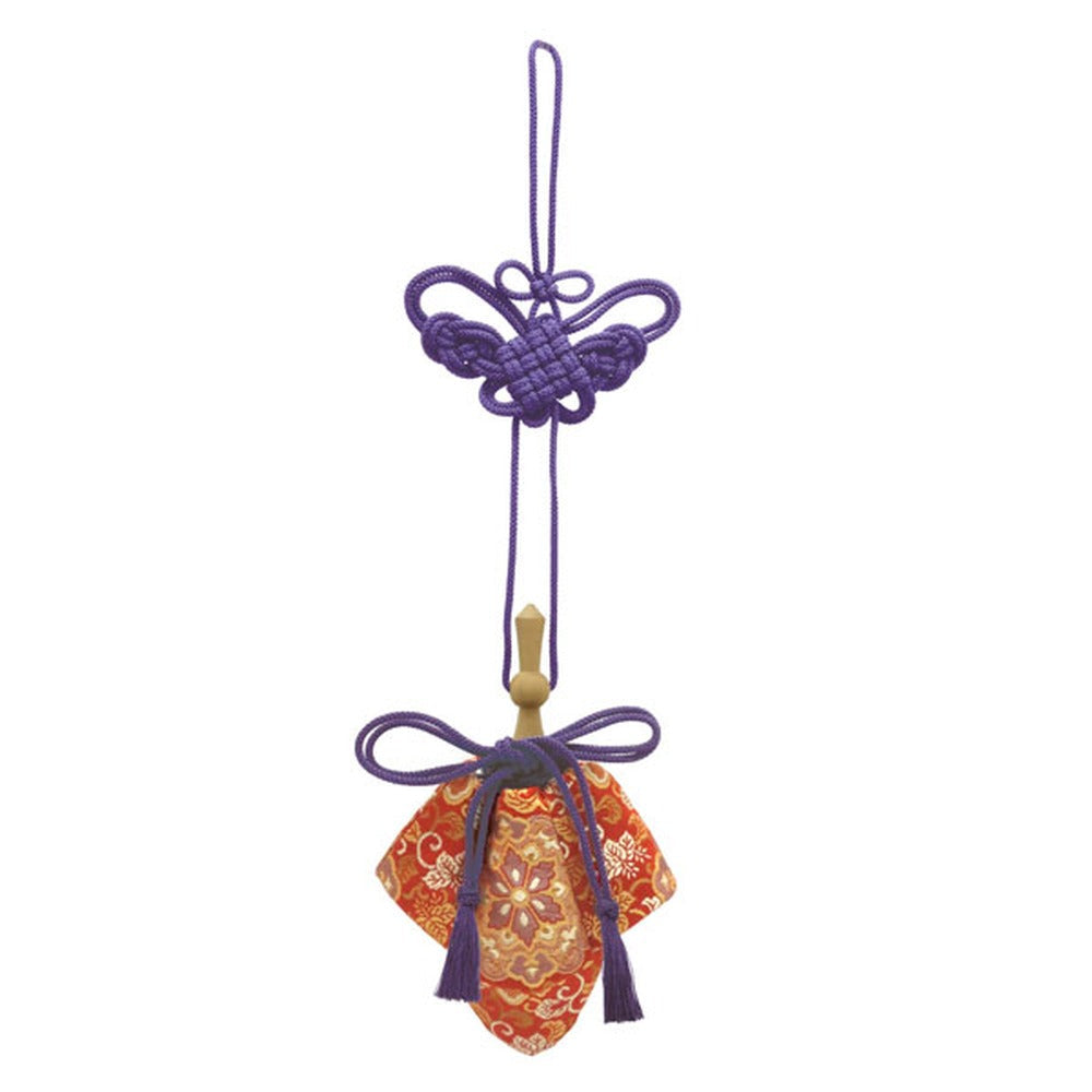 Yamadamatsu Kariroku Gokuhin Purple Cord Flower Roundel Arabesque and Paulownia Sachet (81503-13)