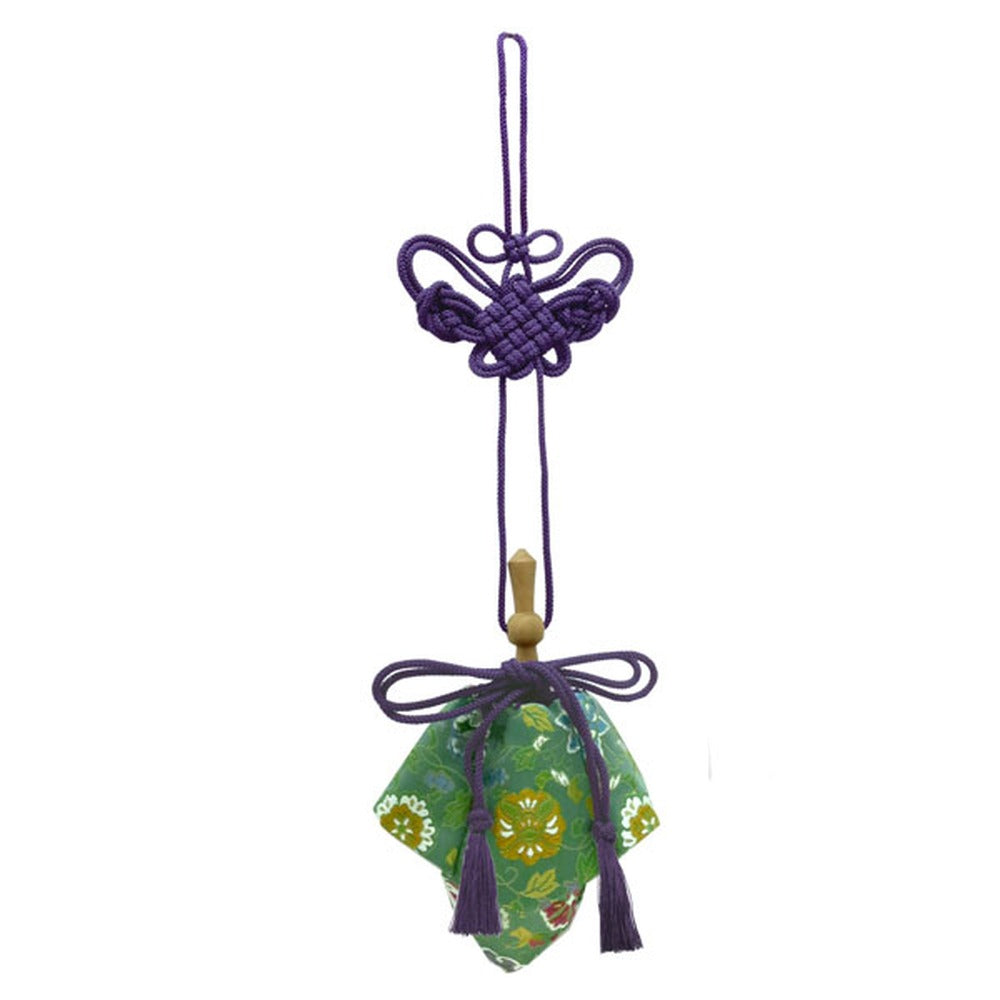 Yamadamatsu Kariroku Gokuhin Purple Cord Peony Arabesque Sachet (81503-9)