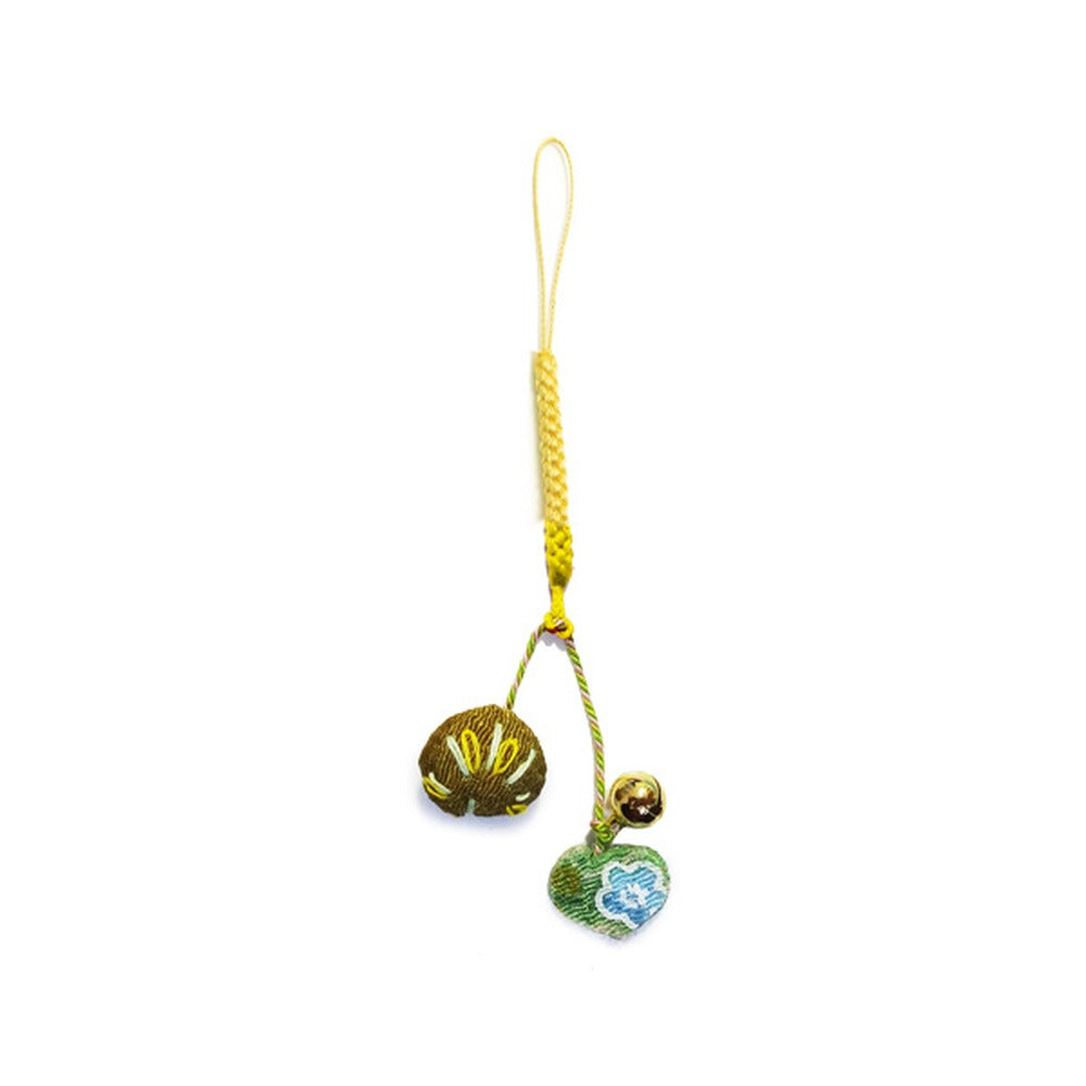 Yamadamatsu Hana Kyoka Yurari Netsuke Charm April Hollyhock (82504)