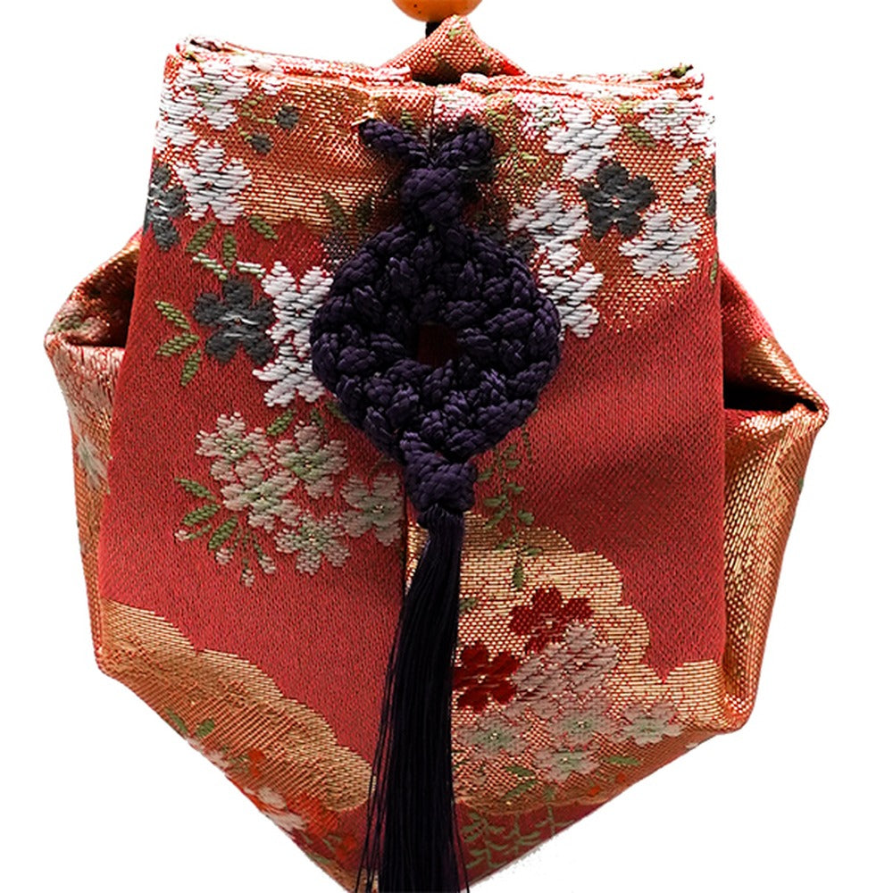 Yamadamatsu Kariroku Jouhin Decorative Hanging Stand Set Purple Cord Cherry Blossoms with Clouds (81803-12)