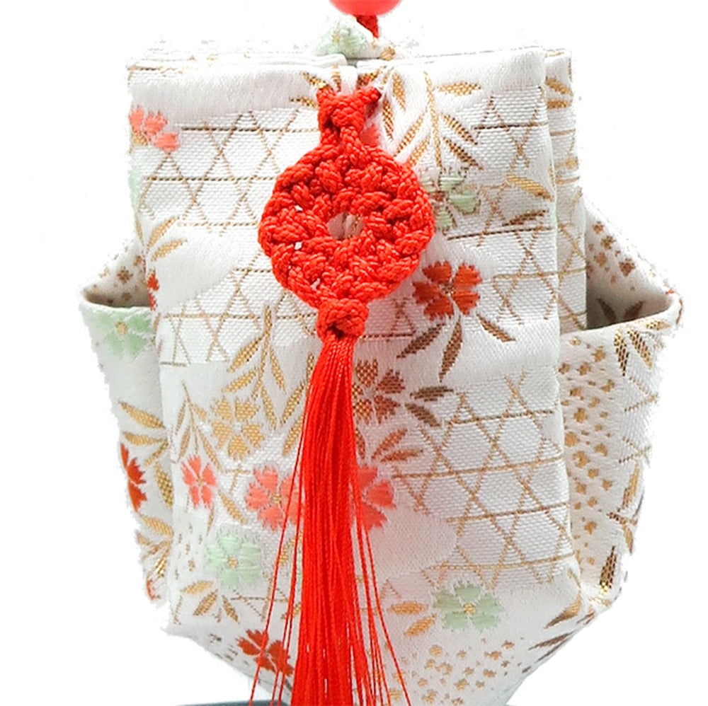 Yamadamatsu Kariroku Jouhin Decorative Hanging Stand Set Red Cord Dianthus (81803-3)