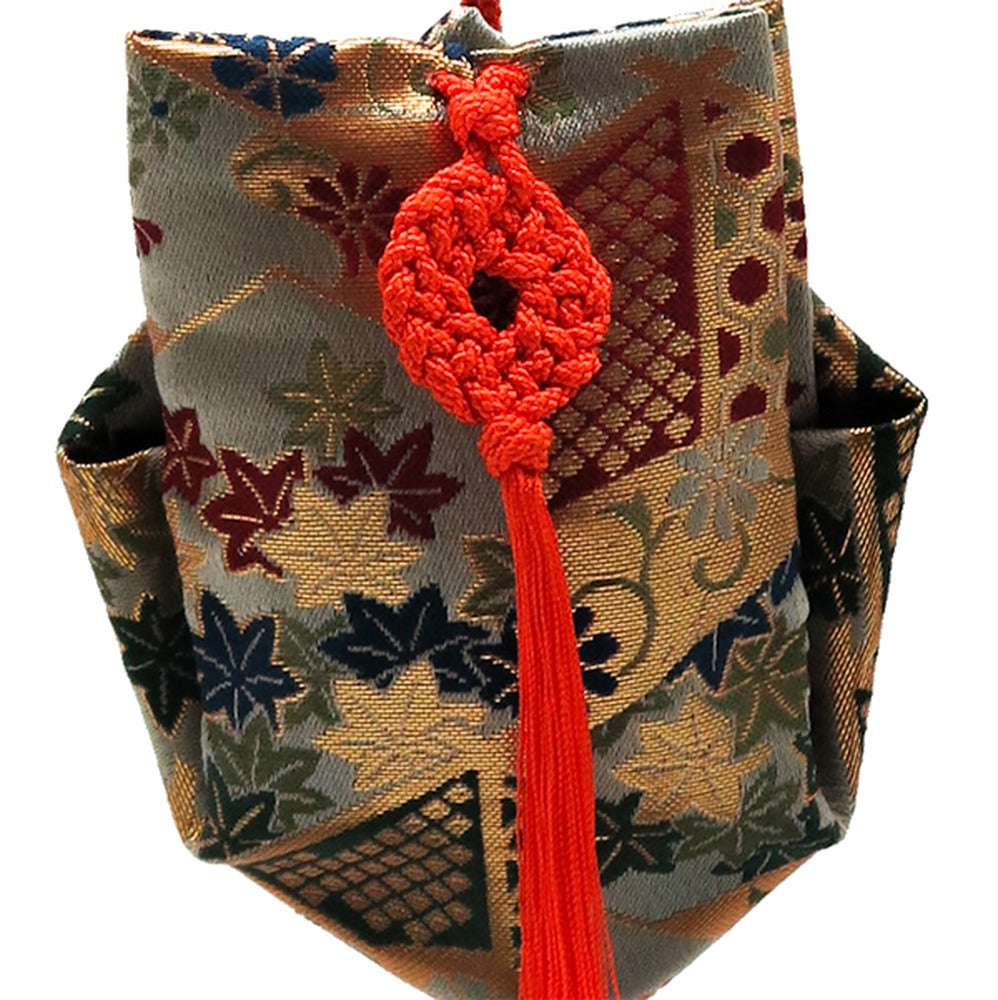 Yamadamatsu Kariroku Jouhin Decorative Hanging Stand Set Red Cord Brocade (81803-7)