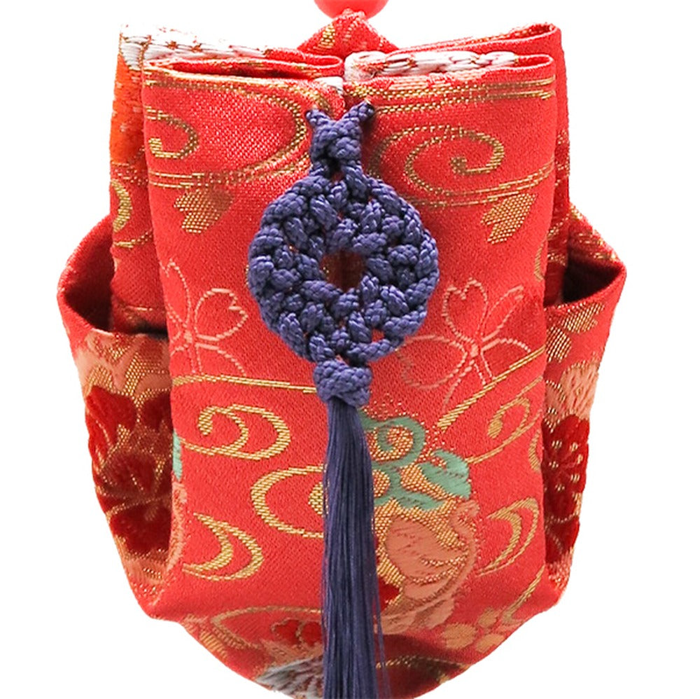 Yamadamatsu Kariroku Jouhin Decorative Hanging Stand Set Purple Cord Flower Crest (81803-10)