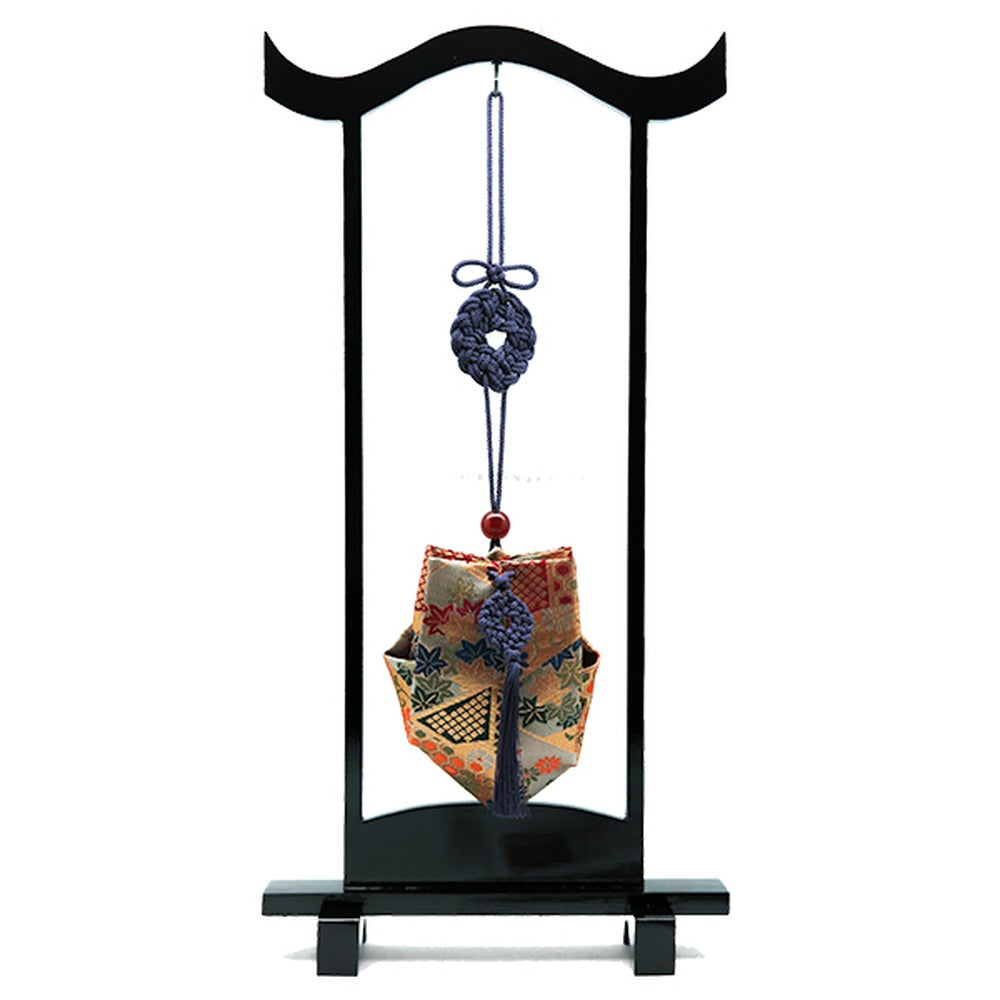 Yamadamatsu Kariroku Jouhin Decorative Hanging Stand Set Purple Cord Brocade (81803-14)